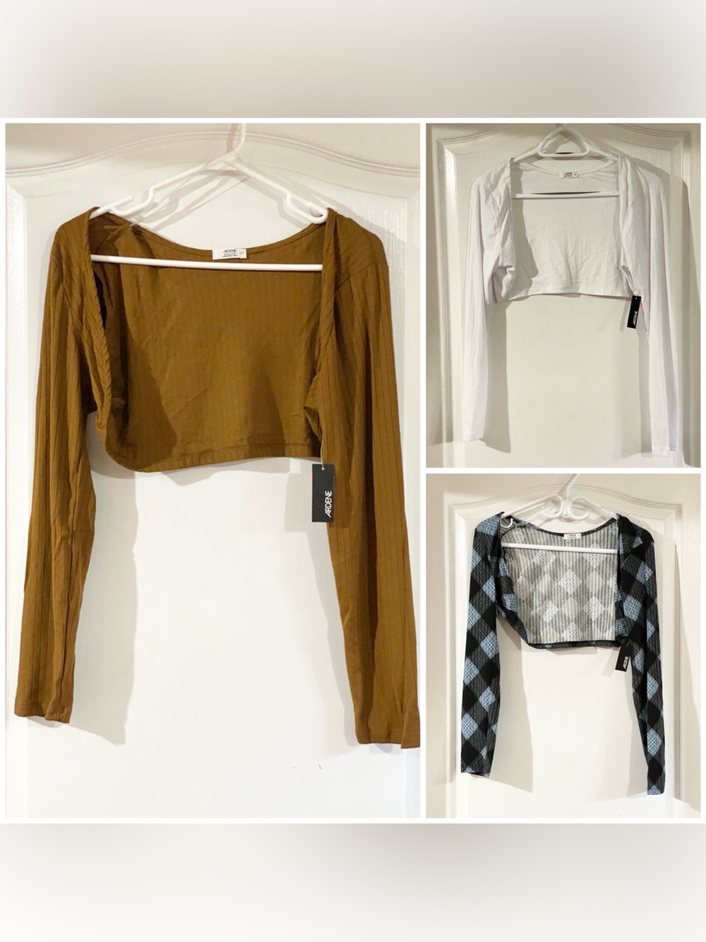 Lot of 3 Ardene Cropped Shurgs Size L